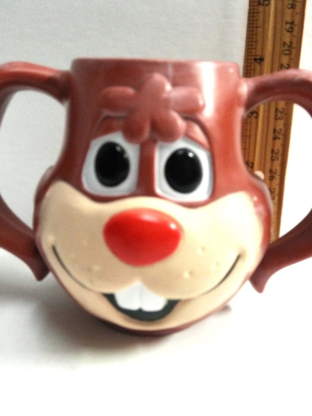 Nestle Quik Bunny Quicky Plastic Mug 1970s Vintage Brown 12 oz Bloom Defects